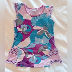 Naartjie tunic floral ruffle eyelet lace top